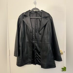 Genuine 100% lamb skin leather jacket